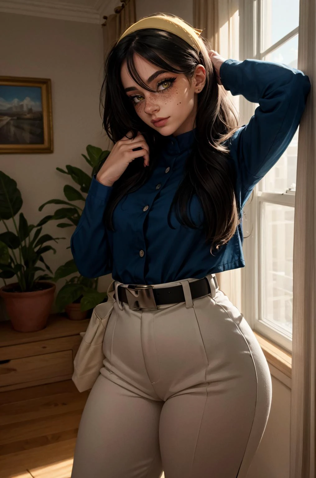(masterpiece, best quality, high resolution:1.2), (seductive pose:1.2), (dynamic angle), detailed background,
casual photography, HDR, natural light, (anti-aliasing:1.2), elegant, soft scattered light, realistic proportions, limited palette, backlit, accent lighting, (neutral colors:1.3), cross process, cinematic lighting, coherent light, coherent shadows,
<lora:ZH_Mushyee_v1:0.9> 1girl, zh_mushyee_normalgirl, solo, long hair, tattoo, realistic, freckles, lips, looking at viewer, zh_mushyee_cosplaygirl, <lora:pokemon_carmine:0.8> pokemoncarmine, mole under eye, hairband, blue jacket, long sleeves, red gloves, pants, belt