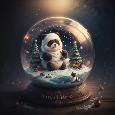 shuijingqiu,a snow globe with a panda inside of it,christmas,
Best quality,masterpiece,ultra high res,<lora:20231215-1702638569847-0020:0.7>, exquisite detail, charming clear professional, royal, awarded, accepted, extremely detailed, cool, gorgeous, stunning