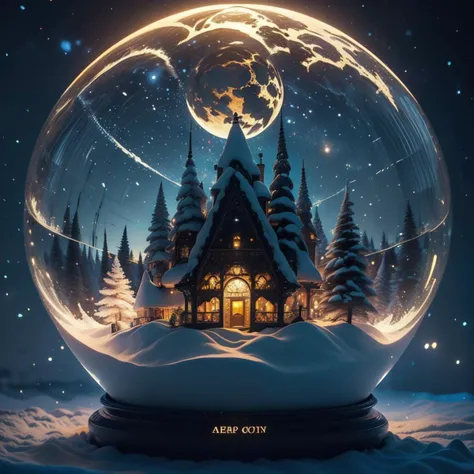 Best quality,masterpiece,ultra high res,<lora:shendan:0.7>,
no humans,sky,english text,snow,night,star (sky),night sky,scenery,moon,signature,tree,starry sky,snowing,window,