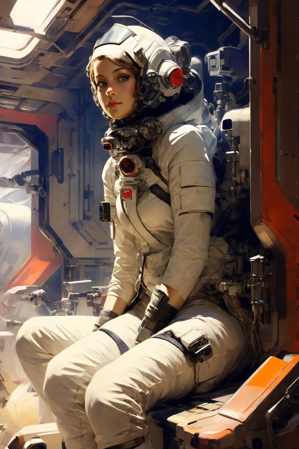 masterpiece,best quality,wasteland,1girl,half-body,space,