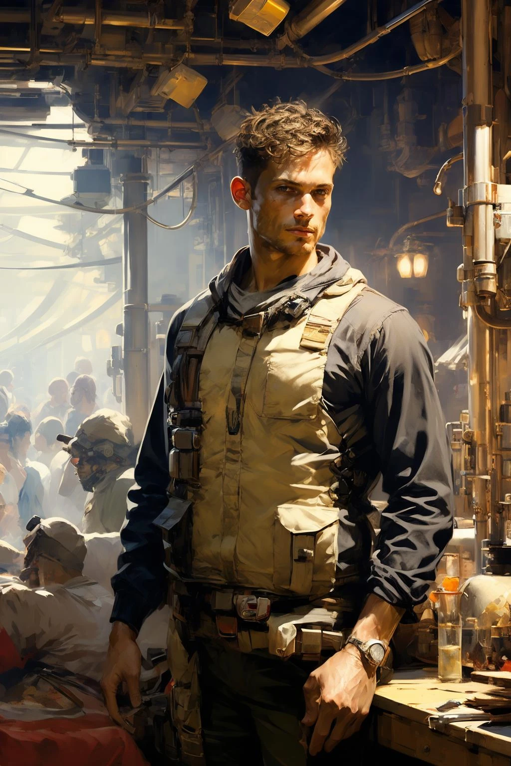 masterpiece,best quality,wasteland,1man,