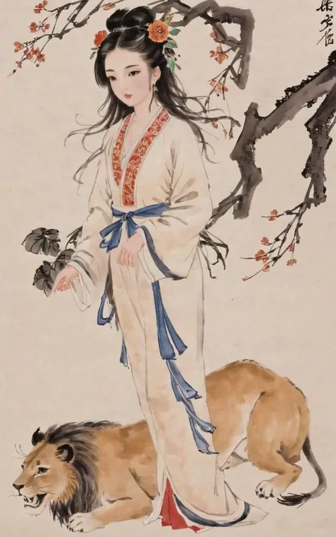 lion costume, furry mane, lion , wildlife-themed party,<lora:baishi_xl_0_-000004:1>,baishi,1girl,completely nude,