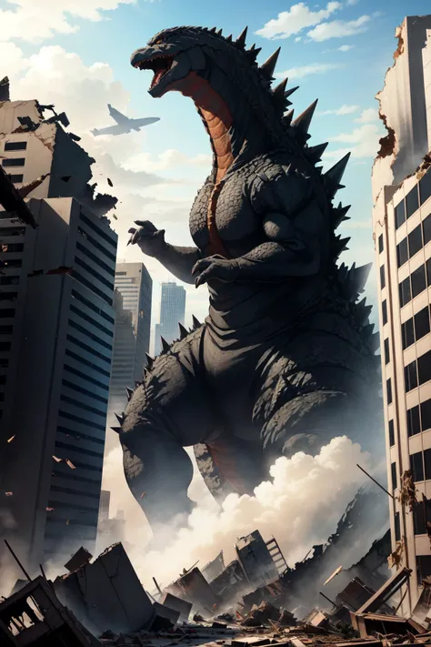 (masterpiece, best quality), intricate details,
<lora:Godzilla-10:0.8> godzilla, city, destroyed buildings, skyscraper, rubble, debris, long tail, spikes,