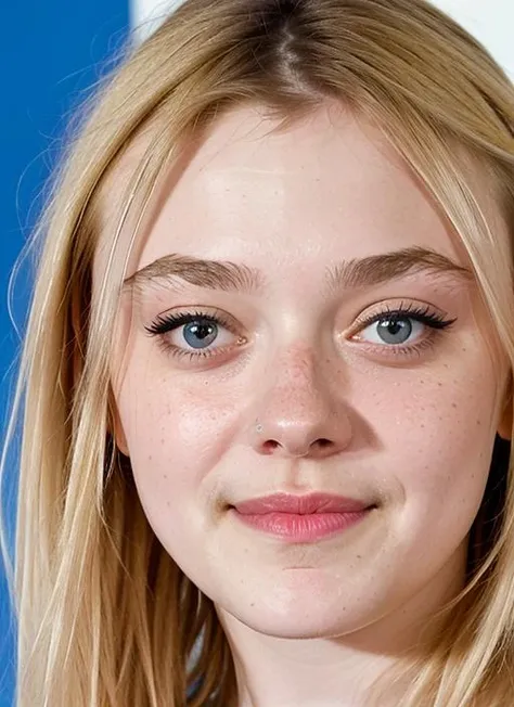 (calidad de imagen de alto nivel、alta calidad、high resolution、masterpiece、detalles、Photographed with a strobe light.)、mujer con caraterizticas de elle fanning, smile、cabello largo y rizado desordenado, light brown or ruby、(Super slim body:1.2)、(small chest:1.2)、(Extra small micro bikini:1.2)、Show me your side with one hand、sosteniendo una fruta en una mano、La pose es muy linda y agradable.、(viejo apartamento)、(A room with messy fruits scattered everywhere.:1.5)、(the walls are very dirty:1.2)
