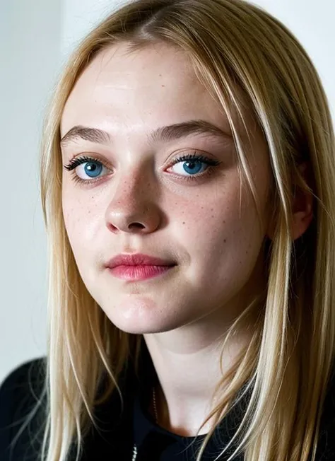 close up portrait of sks woman , by Flora Borsi, style by Flora Borsi, bold, bright colours, ((Flora Borsi)), by Gerda Taro, <lora:lora-small-dakota-fanning-v1:1>