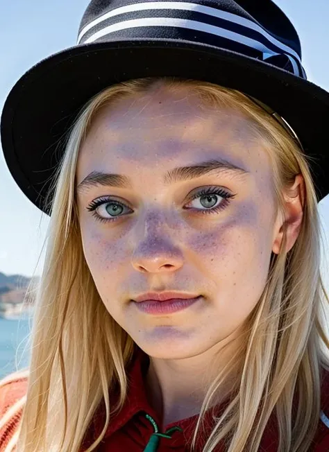young woman, blonde hair, outdoor portrait, black hoodie, neutral expression, urban background, backlit, golden hour, soft focus, bokeh, European, streetwear, gaze towards camera, head and shoulders shot, clear skin, subtle makeup, natural lighting, high resolution image, Fujifilm XT3, Canon R5, Fujicolor Fujichrome Velvia 100 , debout , robe sexy moulante rouge , piscine , champagne