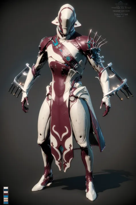 est quality, high quality,high detailed,robot,alien, science fiction, full body,solo,warframe, cloak,casque,mask,strong body<lora:warframe:1>