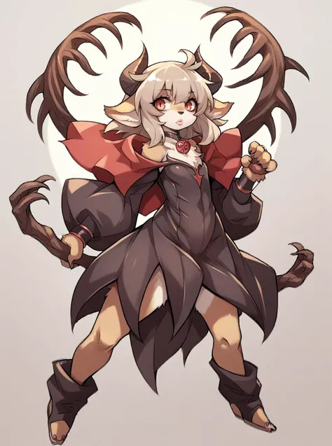 score_9, score_8_up, score_7_up, source_anime, solo, 1girl, dracula costume, furry, , Warm light brown hair, Round Lips, __forest__, , , karukan \(monjya\), <lora:karukan_PDXL-000002:1>