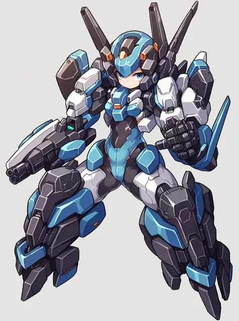 score_9, score_8_up, score_7_up, source_anime, solo, 1girl, leotard, (mecha:0.5), karukan \(monjya\), <lora:karukan_PDXL-000002:1>