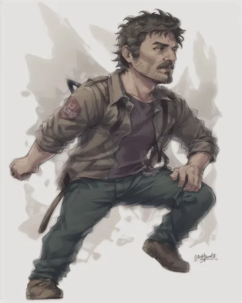 TheLastOfUs <lora:TheLastOfUs-000001:0.7> illustration cartoon of a joel 1man <lora:ICTStyle_10mb:1> ICTStyle