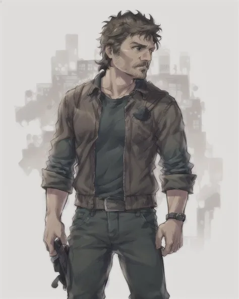 TheLastOfUs <lora:TheLastOfUs-000001:0.7> illustration cartoon of a joel 1man <lora:ICTStyle_10mb:1> ICTStyle