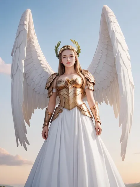 score 9,score 8 up,score 7 up,score 6 up,
valkyrie in gorgeous armor is holding a spear in hand,(solo:1.1),standing,golden laurel wreath crown,goddess,pale skin,beautiful face,armored dress,wings,looking at viewer,cloudy sky,holy light,light from clouds,fantasy theme,
(masterpiece, top quality, best quality, extreme detailed, highest detailed, official art, beautiful and aesthetic:1.2),(extremely detailed CG unity 8k wallpaper),
<lora:add-detail-xl:0.5>,