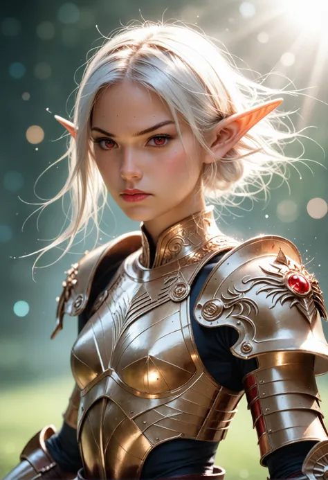 score_9,score_8_up,score_7_up,high quality,(depth of field:1.2),(bokeh:1.2),volumetric lighting,subsurface scattering,god rays,realistic,dynamic angle,portrait,1girl,elf girl,skinny,petite,white hair,red eyes,freckles,pouting,ornate white and gold armor,breastplate,fauld,greaves,gauntlets,standing,dynamic pose,<lora:Fant5yP0ny:0.9>,<lora:perfect-eyes:1>,perfecteyes,<lora:add-detail-xl:1.5>,