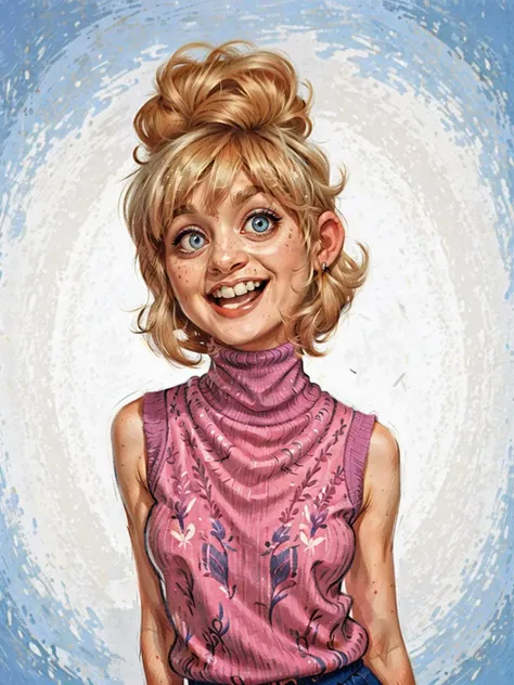 [professional::0.3][intricate:0.3:0.7][digital:0.7]-photography, <lora:gjhawn.32:0.85> gjhawn, 20-year-old woman with short-blonde-pixie-hair, (big-smile, laughing), retro 60s fashion, 60s color palette, 1960s style, sleeveless-turtleneck-sweater, bold-groovy-print-fabric, picture-perfect