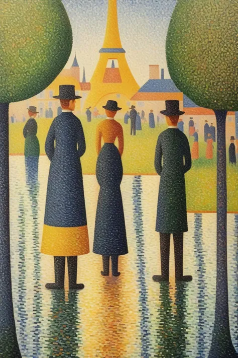 <lora:Paul Signac Style:1>Paul Signac Style - painting in the style of French painter Georges Seurat