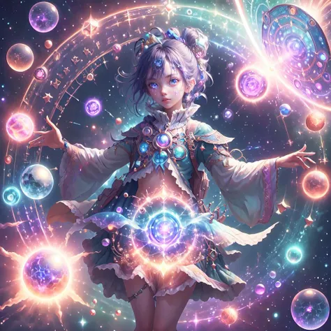 <lora:WizardCoreAISD15:.6> 1girl, Astral traveler exploring other dimensions through a shimmering portal , masterpiece, vibrant colors