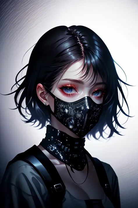 (Sacrilegious Digital Artwork:1.3) of (Technical illustration:1.3) a photo of a woman, <lora:girl_with_mask_lora013:1> mask, mouth mask,CGSociety,ArtStation,(BW:1.3), <lora:LCM_LoRA_Weights_SD15:1>