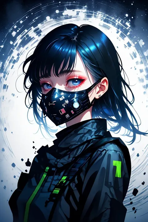 (Methodological Vector image:1.3) of (Graphic novel:1.3) a photo of a woman, <lora:girl_with_mask_lora013:1> mask, mouth mask,(Flat style:1.3),Illustration,Behance,(Fujifilm Superia:1.3), <lora:LCM_LoRA_Weights_SD15:1>