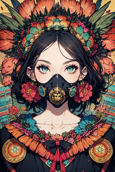 absurdres, highres, ultra detailed, (1girl:1.3),mask,
BREAK
, kaleidoscopic imagery, symmetrical patterns, vibrant colors, geometric shapes, mesmerizing designs, optical illusions, dynamic composition
BREAK
, pantomime art, expressive body language, silent storytelling, evocative gestures, visual narratives, theatrical performances
BREAK
, blooming flowers, colorful petals, fragrant scents, nature's bounty, vibrant gardens, peaceful scenery