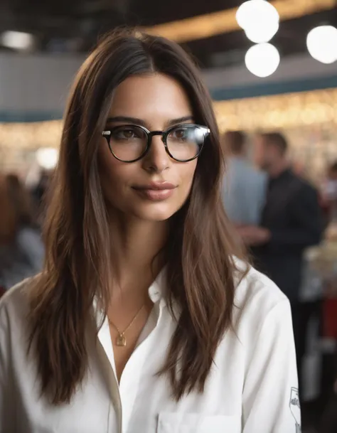 cinematic photo Portrait of a (((ohwx woman))), long hair, glasses, pencil sketch, concept art <lora:emirata_sdxl_32b:1> . 35mm photograph, film, bokeh, professional, 4k, highly detailed