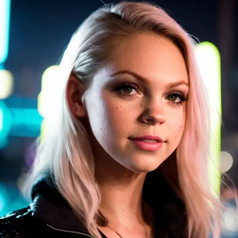 portrait of emb-jordyn happy woman as a cyberpunk detective, rainy cyberpunk city at night, neon signs,smiling,small breasts
(highly detailed:1.2),(best quality:1.2),(8k:1.2),sharp focus,subsurface scattering,award-winning photograph,(professional portrait photography:1.2),RAW photography
(very detailed background:1.2), dramatic lighting, by artgerm annie leibovitz wlop herb ritts jeffrey simpson greg rutkowski antonio j. manzanedo