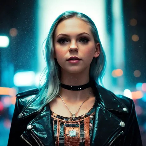 portrait of emb-jordyn happy woman as a cyberpunk detective, rainy cyberpunk city at night, neon signs,smiling,small breasts
(highly detailed:1.2),(best quality:1.2),(8k:1.2),sharp focus,subsurface scattering,award-winning photograph,(professional portrait photography:1.2),RAW photography
(very detailed background:1.2), dramatic lighting, by artgerm annie leibovitz wlop herb ritts jeffrey simpson greg rutkowski antonio j. manzanedo