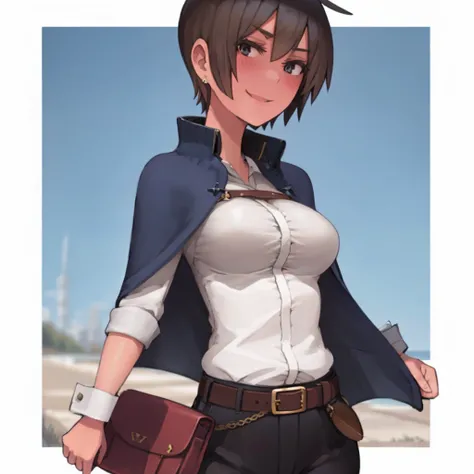 solo mature aged_up, 1girl, capelet, short_hair, seductive_smile, belt_pouch,
<lyco:Lvi-NAI-LyCORIS-512px-LR-Merged:0.9>,