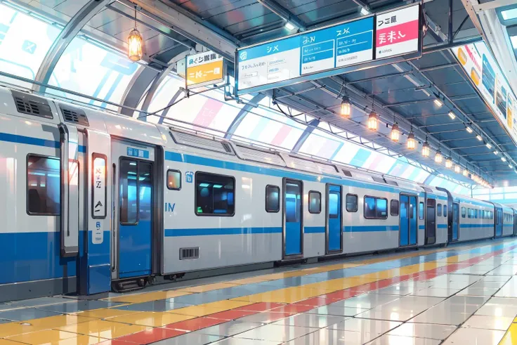 (masterpiece:1.2),best quality,blue archive background,
no humans, indoors, scenery, cable, train station, ceiling light
<lora:blue archive background-000018:0.8>,