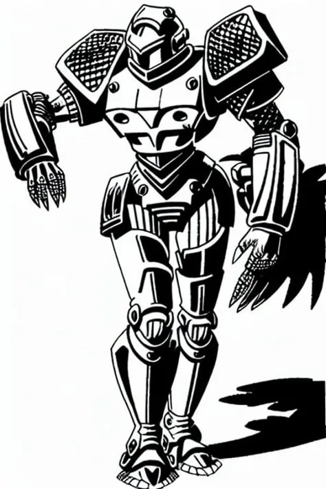 AllOldRPGArtS1 a woman in a mecha armor