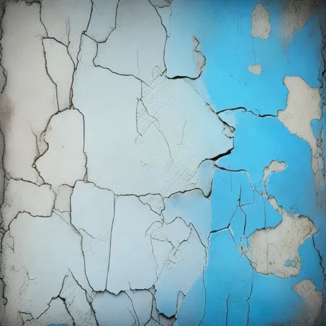 <lyco:Old_plaster_texture_Sa_May:1.0> Old plaster texture Cracks and stains, blue
