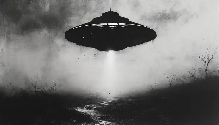 impactful paint of UFO on NY<lora:Desolation:1.0>, , highly detailed, 8k, sharp, professional, clear, high contrast, high saturated, , vivid deep blacks, crystal clear
