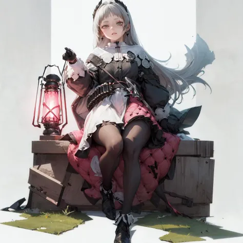 (masterpiece:1.3), best quality, <lora:gachaSplashLORA_gachaSplash30:0.8>, <lora:ArknightsIrene_hard:1>, [(white background:1.5)::5], isometric, 1girl, irene, holding lantern, green background, mid shot, full body