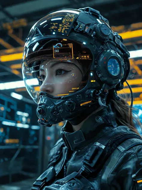 1girl, (beautiful face), female jet fighter pilot, holding a pilot helmet with LED interactive screen and HUD heads-up display on the visor, target system displayed on the visor, communication system, open visor, sexy pose, floating hair, standing, (upper thighs shot:1.3), DT Helmet, tarmac, Advanced fighter jet background,
(intricate details), hdr, (intricate details, hyperdetailed:1.2), cinematic shot, ((Masterpiece, high quality, best quality, official art, beautiful and aesthetics, detailed face, detailed eyes)),