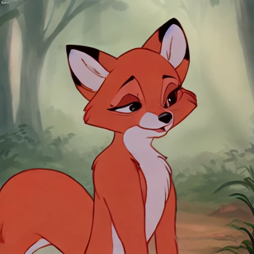 drawing of a <lora:vixey:0.8> fox natural lighting