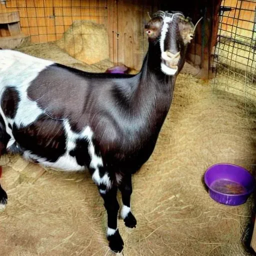 grass, pet bowl, Goat, solo, animal