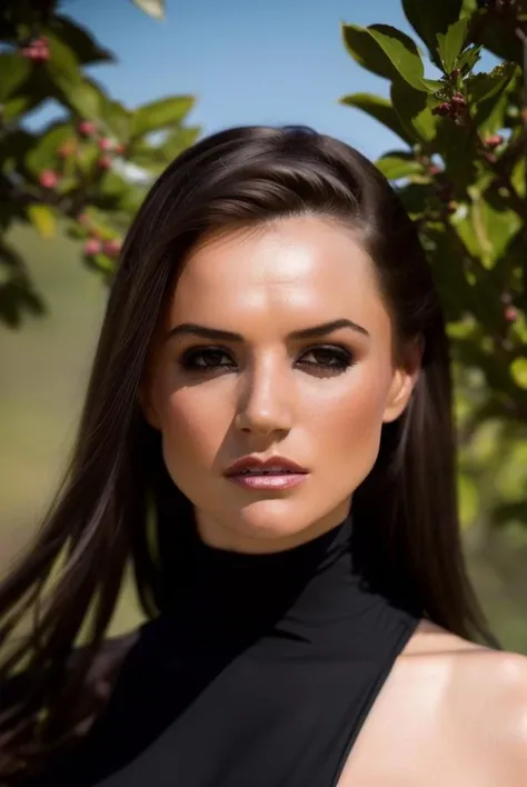 A stunning intricate full color portrait of a beautiful woman, wearing a high neck black dress <lora:epiNoiseoffset_v2:1>, happy, epic character composition,by ilya kuvshinov, alessio albi, nina masic,sharp focus, natural lighting, subsurface scattering, f2, 35mm, film grain, half body shot <lora:ToriBl:1>