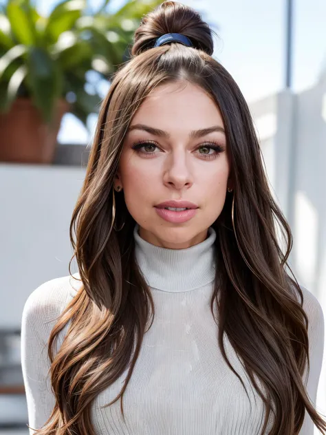 High detail RAW color Photo of gorgeous sks woman, smile, fit, toned, sexy look, high detail hair, (skin pores, skin imperfections), sharp body, highly detailed body, highly detailed face, sharp focus, 8k high definition, insanely detailed, intricate, masterpiece, highest quality, <lora:locon_chloebennet_v1_from_v1_64_32:1.25>
