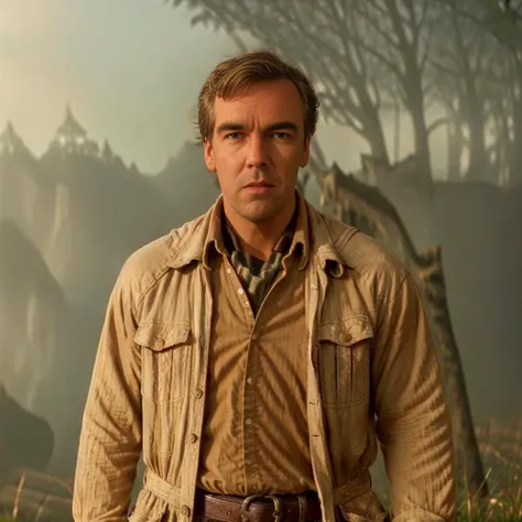 The poster could show jonathan00 standing tall and strong, with his sword at his side and his iconic silver hair blowing in the wind.
The background could be a dark and moody forest or castle, hinting at the dark fantasy world in which the movie is set. Perhaps there could be a hint of magic in the air, with sparks or smoke swirling around Geralt, suggesting that he is a powerful and mysterious figure. <lora:jonathan00:1>