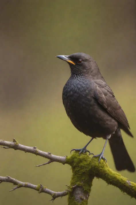 RAW Photograph of a blackbird, insane detail, amazing lighting, 8K, HDR, vibrant and colorful, masterpiece