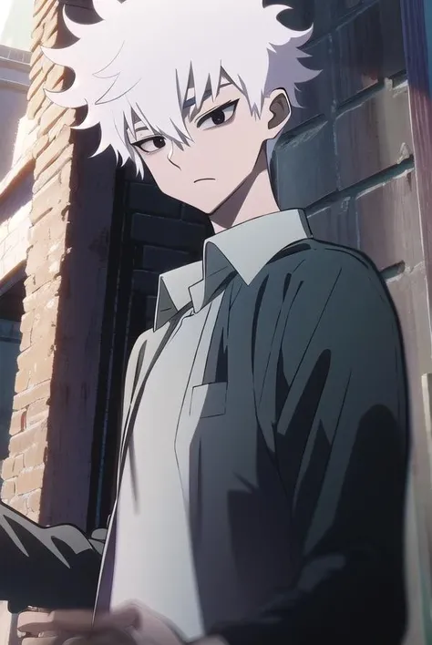 guanglu, <lora:guanglutest:1>,
guang lu, short hair, 1boy, hair between eyes, white hair, (black eyes:1.5), mature male,
BREAK shirt, long sleeves, white shirt, open clothes, collared shirt, black shirt, wristwatch,
BREAK looking at viewer,
BREAK outdoors, city,
BREAK <lora:GoodHands-vanilla:1>, (masterpiece:1.2), best quality, high resolution, unity 8k wallpaper, (illustration:0.8), (beautiful detailed eyes:1.6), extremely detailed face, perfect lighting, extremely detailed CG, (perfect hands, perfect anatomy),