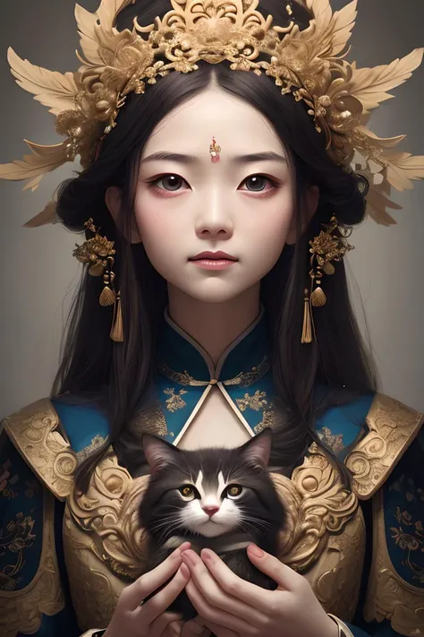 guofeng,illustration,1girl,best quality,highly detailed,best quality,masterpiece,an extremely delicate and beautiful,extremely detailed,8k wallpaper,Amazing,finely detail,best quality,official art,extremely detailed CG unity 8k wallpaper,(style of Victo Ngai:0.5),cute,big eyes,all races in same proportions, all faces and pictures must be different, use all spectre of your different emotions from happiness to anger, do what you want and how you want,