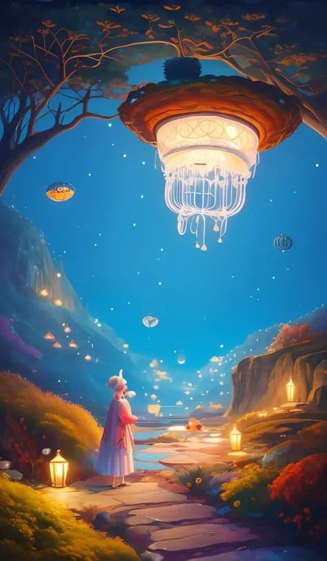 a surreal Bioluminescent, very very very cute Silene in a happy world by Daniel Merriam, Trending on Artstation, oil on Canvas by Elena Zhurikhina and Goro Fujita and Charlie Bowater, octane render, 4k, 8k, HD,