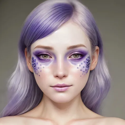 watercolor IrisCompiet <lora:try2:0.4>
girl, rough skin, natural skin,
elaborate intricate face paint,
sparkling lavender eyes,