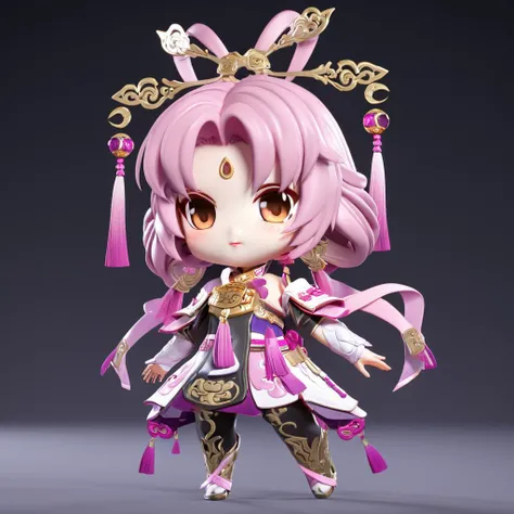 professional 3d model masterpiece, best quality, <lora:qban2-000008:0.6>, <lora:fuxuan:1>,chibi,girl,fuxuan . octane render, highly detailed, volumetric, dramatic lighting