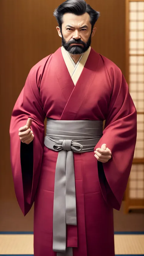 an awarded profesional photography of (1man:1.3) mermaid with grey eyes and Trimmed Brows and male fade with mustache hairstyle and Wolverine beard in dark red color, dressed as Bard troll face, standing with one hand on hip and one leg crossed over the other in Witness the timeless beauty of a traditional Japanese tea ceremony, where every movement and gesture is executed with grace and precision ,(epic scene:1.3),ultradetialed character with perfect face,detailed skin,(ultrasharp:1.3),(masterpiece:1.1),best quality,(photorealistic:1.2),ultrarealistic,realistic ultradetailed character,4k perfect quality, <lyco:GoodHands-beta2:1> by by Diane Arbus Shadow Lighting camera angle from behind and focus on face Magnificent,Imperceptible detail,Intricately designed, (perfect quality face:1.5) hyper-detailed complex, insanely detailed, detailed clothes, detailed skin, detailed body,