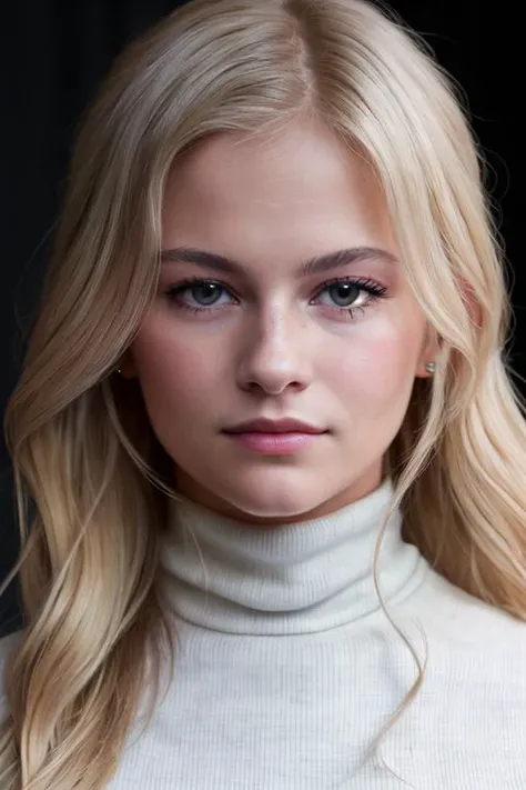 DarciLynne ((Wearing a turtleneck sweater and distressed jeans)), Professional, ((singing on stage)), model shoot style, extremely intricate, High Detail, Sharp focus, dramatic, soft cinematic light, (looking at viewer), (Real Eyes), (Detailed Eye Corneas) (detailed pupils), smiling, 24mm, photo lab, elegant, insane details, hyperdetailed, low contrast, epiCRealism, (((SFW)))