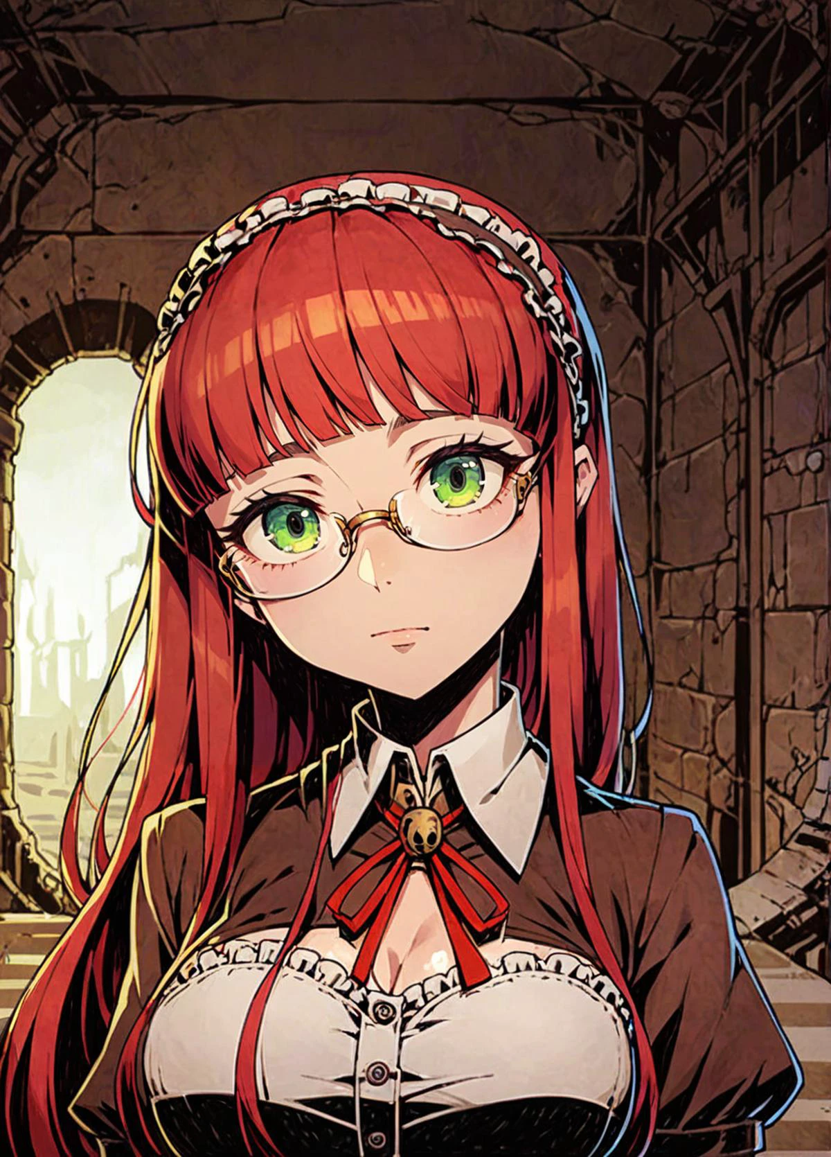 1girl,unlight,waitress outfit,portrait, upper body, glasses, close-up
looking at viewer,depth of field,obslete machine,dungeon ruins
<lora:Perfect Hands:1> <lora:Unlight飿 ¼:1>, score_9, score_8_up, score_7_up, score_6_up, score_5_up, score_4_up,zPDXL