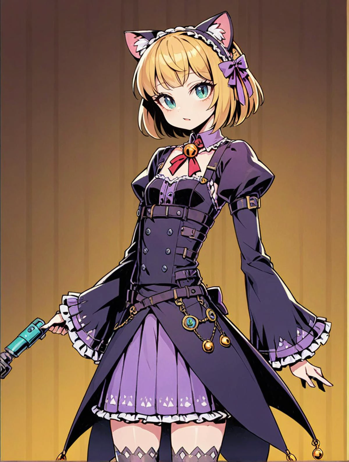 1girl,blonde,cat ears,idol clothes,obselte machine,unlight
looking at viewer,on stage, cowboy shot,
<lora:Perfect Hands:1> <lora:age_slider_v4:-3> <lora:Unlight飿 ¼:0.6>, score_9, score_8_up, score_7_up, score_6_up, score_5_up, score_4_up,zPDXL