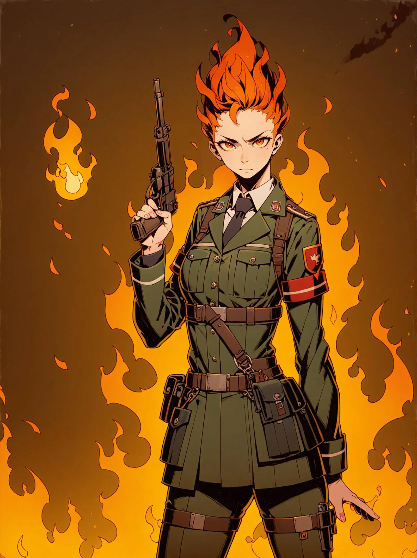 1girl,uniform,unlight,looking at viewer,depth of field,gun,battlefield, fire
<lora:Perfect Hands:1> <lora:Unlight飿 ¼:0.8> <lora:naip33:0.3>, score_9, score_8_up, score_7_up, score_6_up, score_5_up, score_4_up,zPDXL