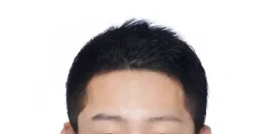 crew cut, 1boy, closely cropped hair,black hair,